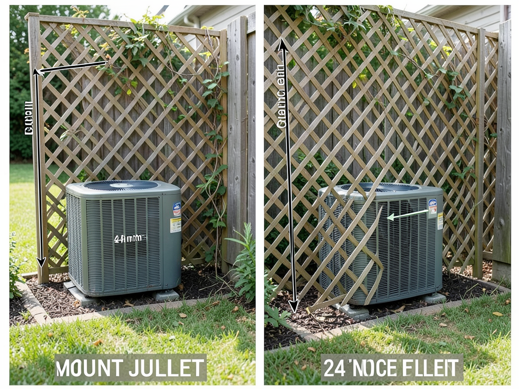 Creative ways to hide an ugly outdoor AC unit without accidentally blocking the airflow